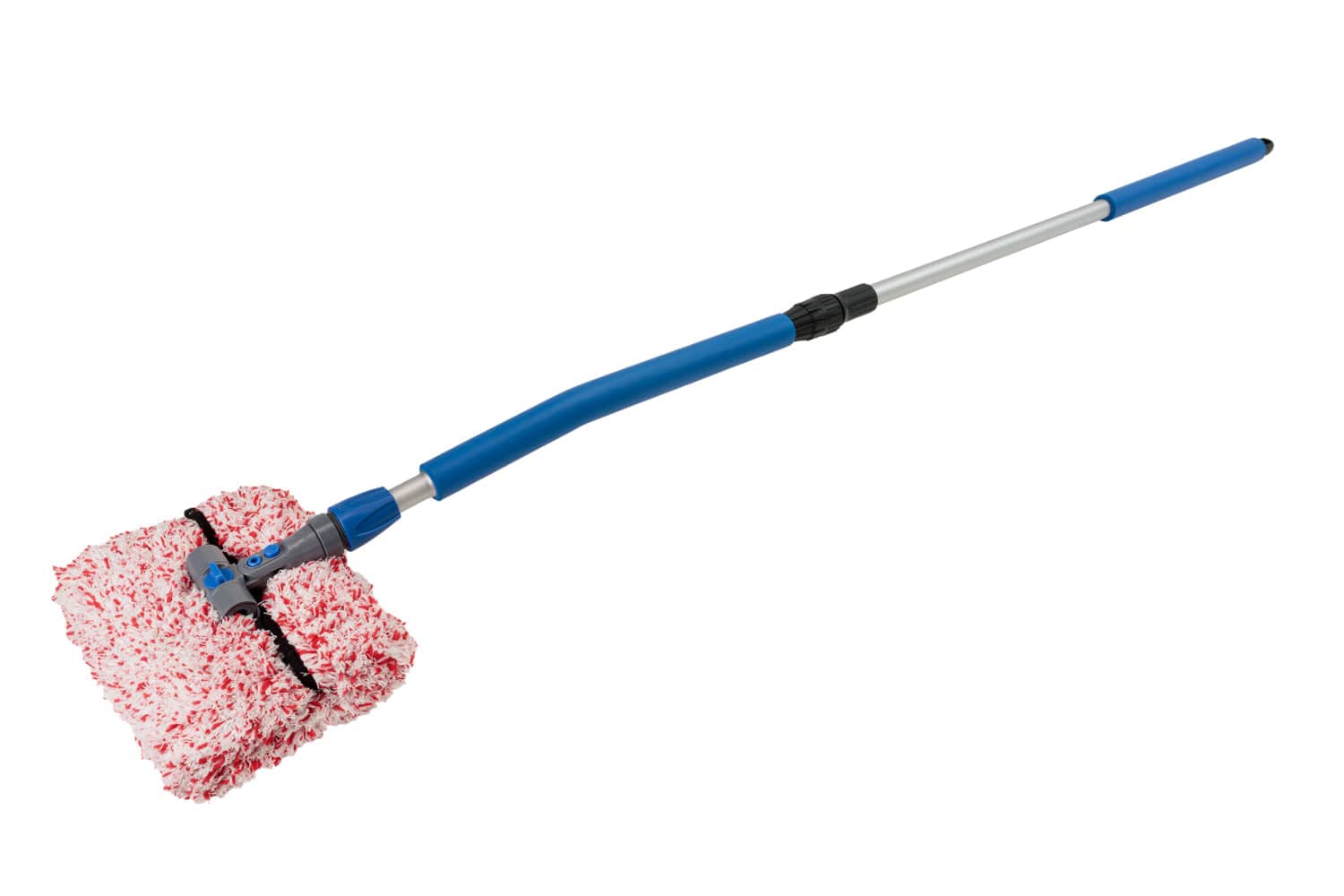 Autofiber Tool Dragon - Red / 3 Piece Sectional With Bend & Long Telescoping Center (65"-79") [Mitt on a Stick PRO] Adjustable Microfiber Wash Brush