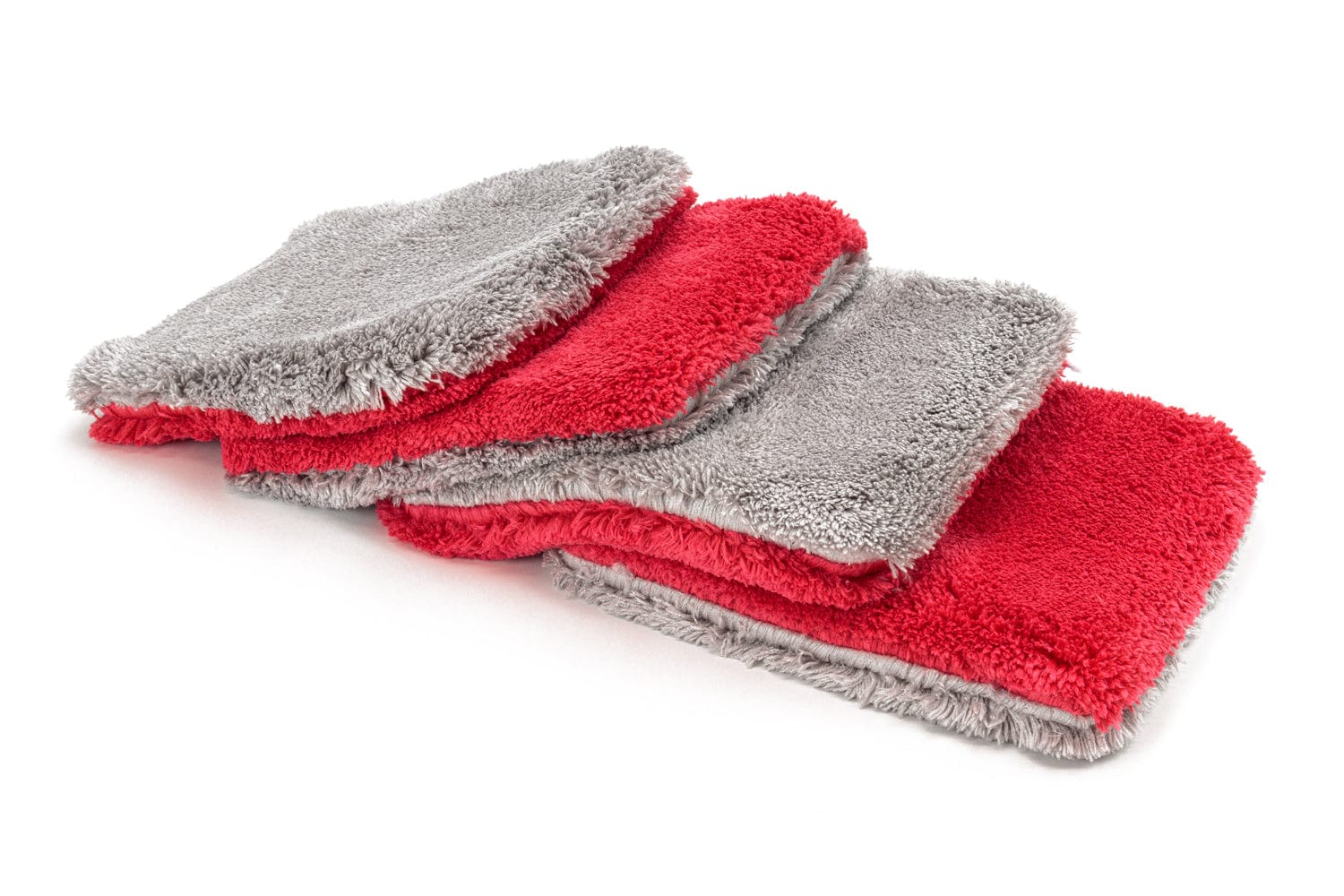 Autofiber Sponge Red/Gray [Flat Out] Microfiber Wash Pad (9"x8") Blue/Gray - 4 pack