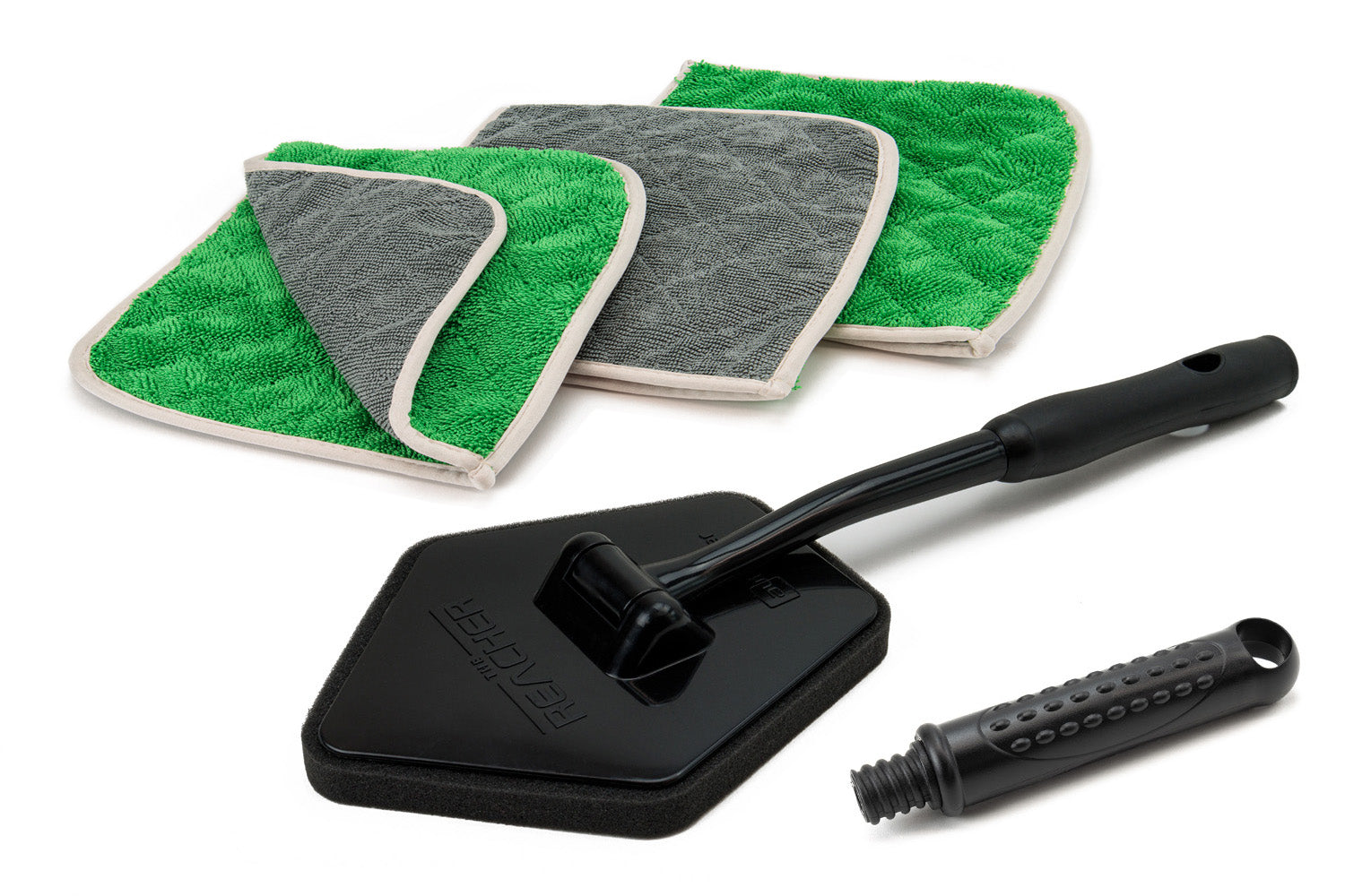 Autofiber Tool Green [The Reacher GPT] Reacher Extension Tool + Glass Perfect Towels (3 pack)