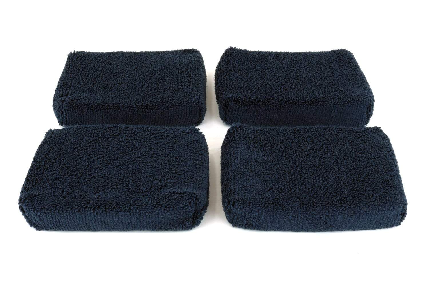 Autofiber Sponge Black [Block Sponge Thin] Microfiber Applicator Pad (5 in. x 3.5 in. x 0.75 in.) 4 Pack