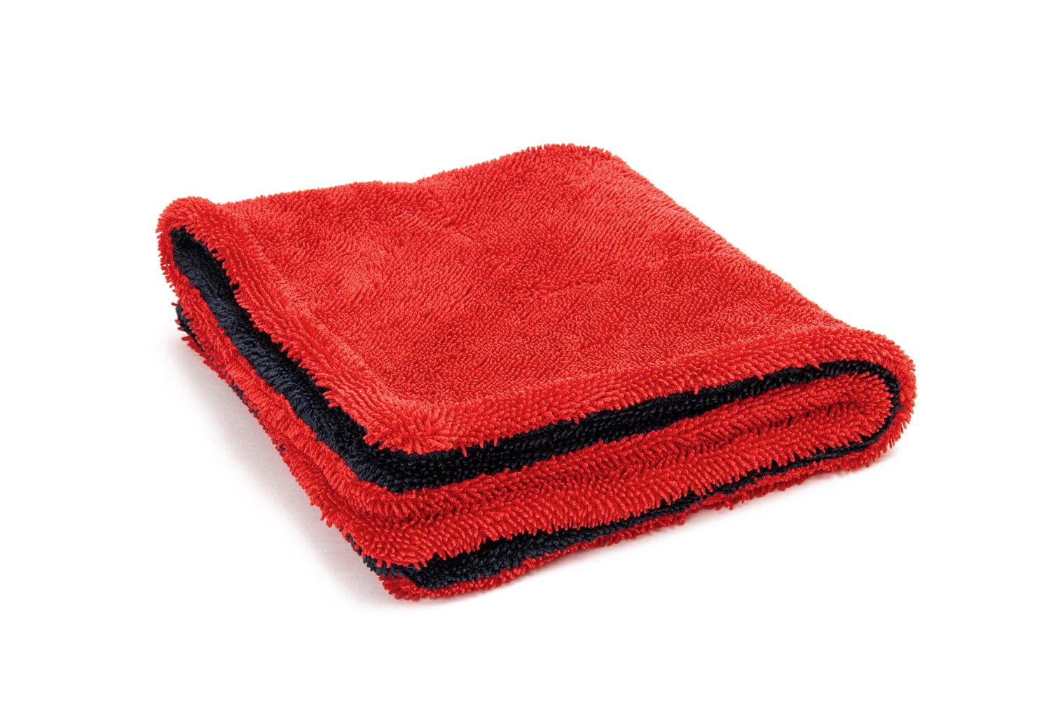 Autofiber Towel Red/Black Dreadnought MAX Jr. - Triple Layer Microfiber Twist Pile Drying Towel (16 in. x 16 in., 1400gsm) - 2 pack