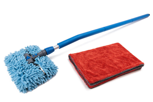 [Mitt on a Stick] Wash Tool (61 Pole) - Car Wash Brush, Mop, Mitt